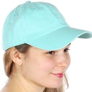 Aqua Cotton Baseball Cap
